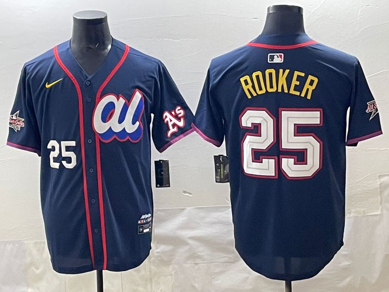Men 2025 Oakland Athletics #25 Rooker Drak Blue All star Nike MLB Jersey style 02->oakland athletics->MLB Jersey